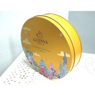 Godiva Round Tin Can