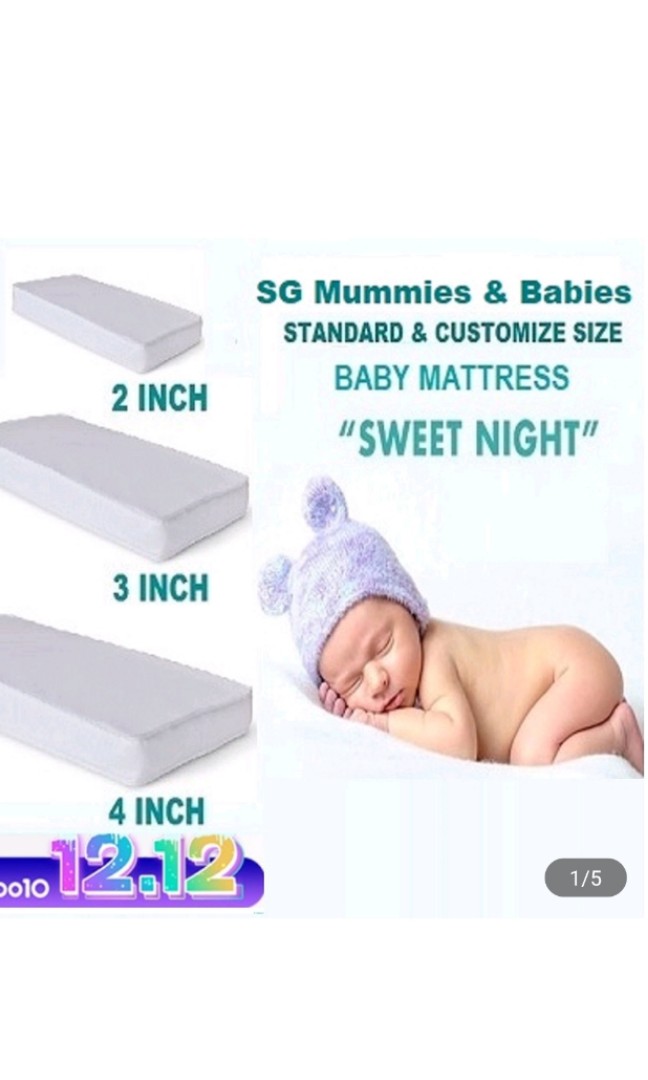Thick Firm Baby Mattress With Waterproof Protector Babies Kids