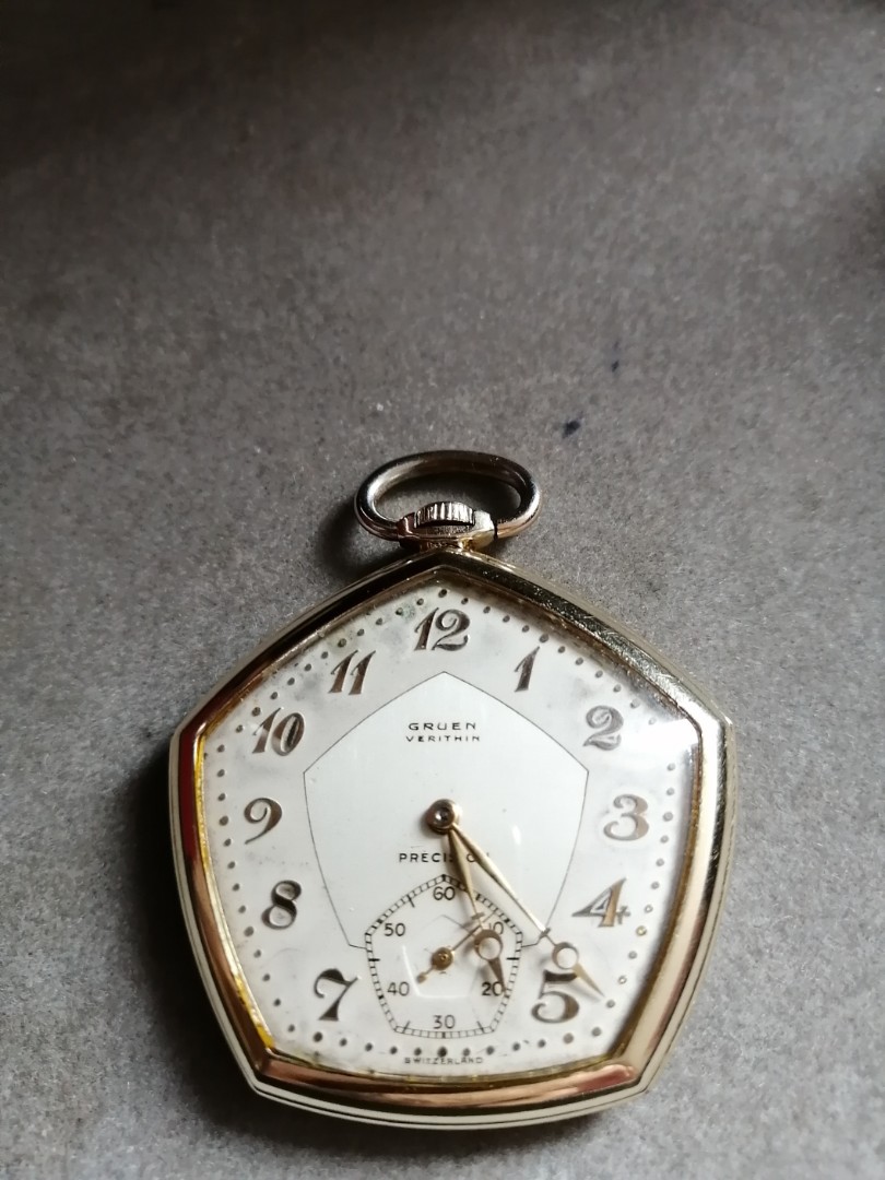 Gruen verithin pentagon pocket watch deals