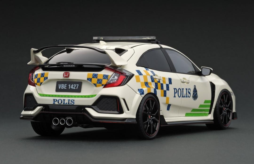 Ig1882 1 18 Honda Civic Fk8 Type R Malaysia Police Test Car Toys Games Bricks Figurines On Carousell