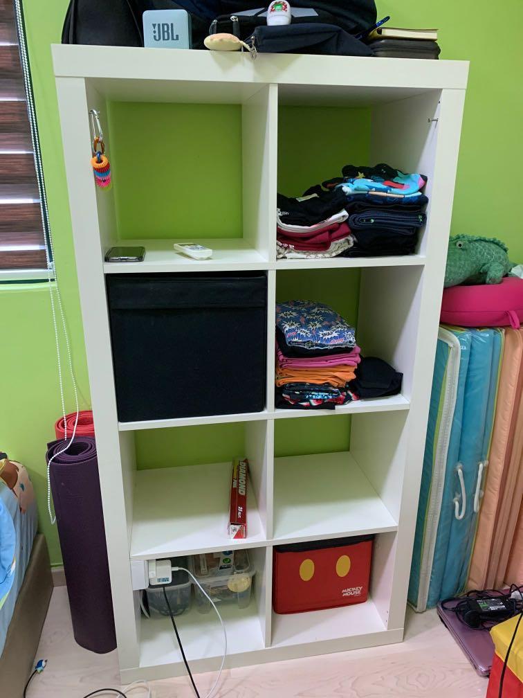 IKEA kallax/ expedit shelves 2x8 white, Furniture & Home Living