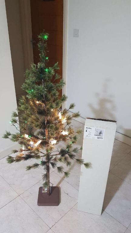 Ikea Fejka Christmas Tree 130cm 2pcs Led Light Home Furniture Home Decor On Carousell