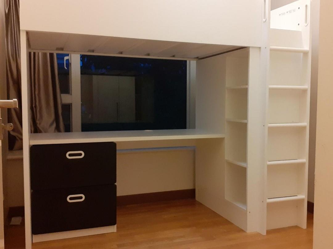 IKEA STUVA Loft Bed Combo, Furniture & Home Living, Furniture, Bed Frames & Mattresses on Carousell