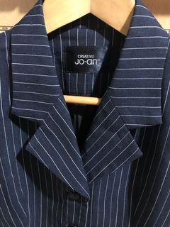 JO-an 黑色條紋西裝外套
