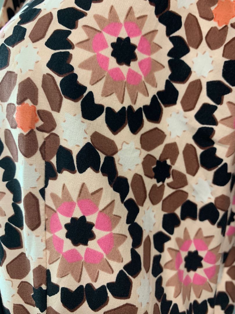 Kate spade mosaic geometric print cotton dress