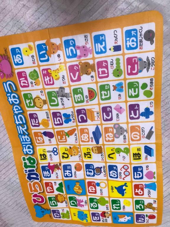 Large Japanese Hiragana Bath Poster, Furniture & Home Living, Home