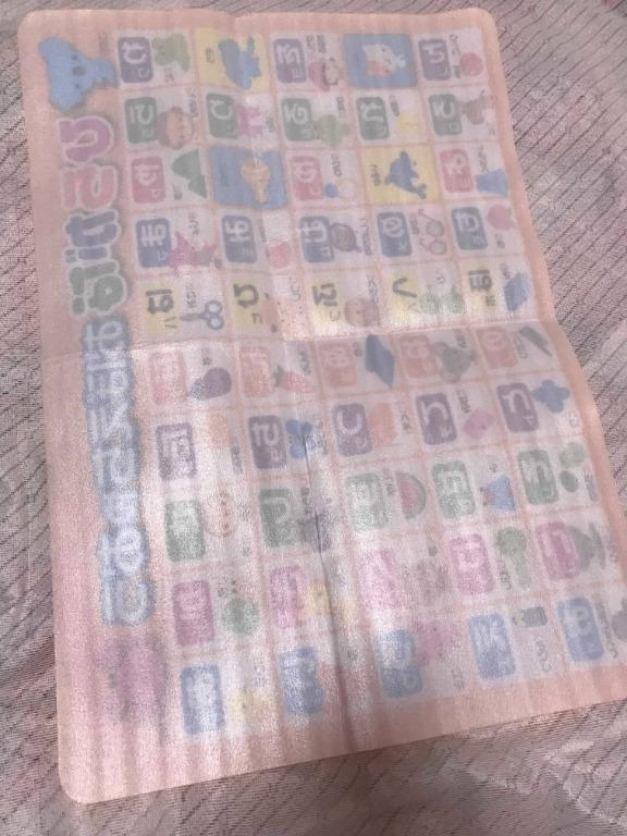 Large Japanese Hiragana Bath Poster, Furniture & Home Living, Home