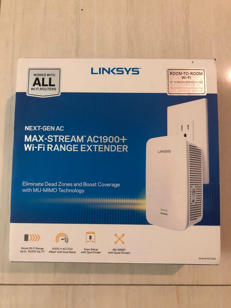 Linksys Max Stream Ac1900 Wifi Range Extender Re7000 Electronics Computer Parts Accessories On Carousell