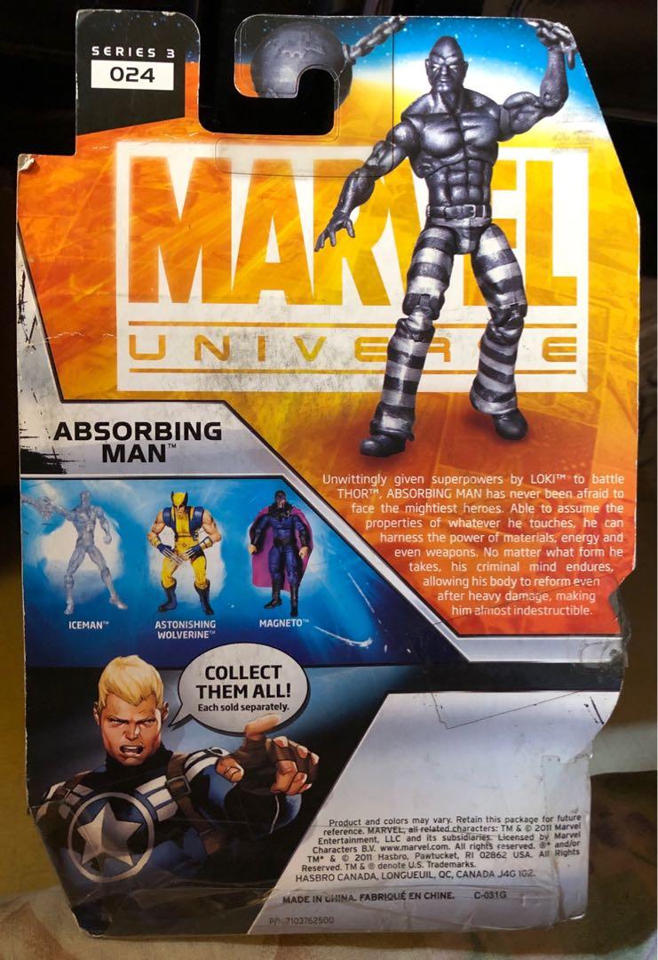 Marvel Universe Absorbing Man (MOC) (Category: Figurines & Statues) located in Quezon City. Submitted by artcollections (Listing ID 1008415511, Image 2). Description: Authentic Brand new Sealed Mint on Card (MOC) 3.75 in BDO Bank transfer of GCash for payment Lalamove or Grab for delivery (COD accepted).