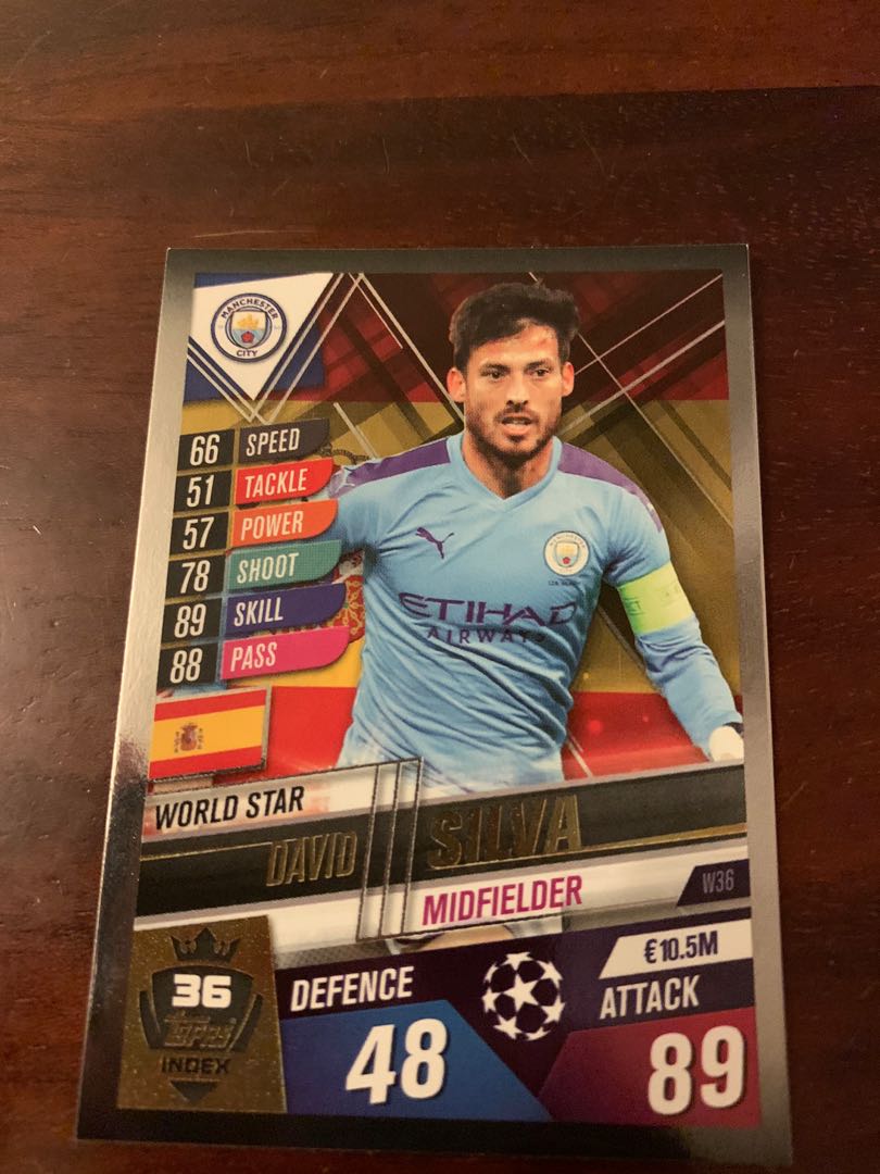 Match Attax 101 19/20 World Star David Silva, Toys & Games ...