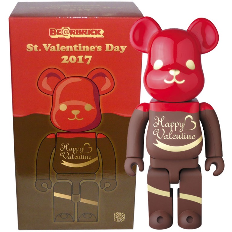 Medicom Be@rbrick 2017 Love & Happy Valentine 400% Chocolate Framboise Bearbrick 