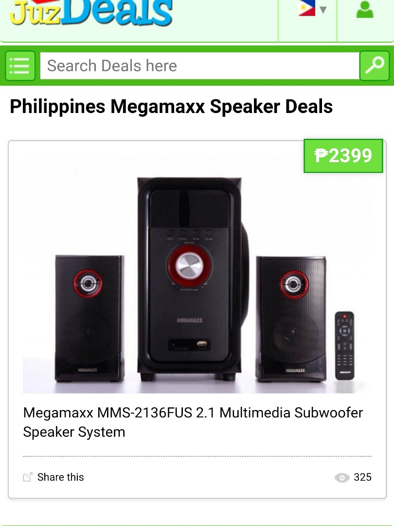 Megamaxx speaker best sale with amplifier
