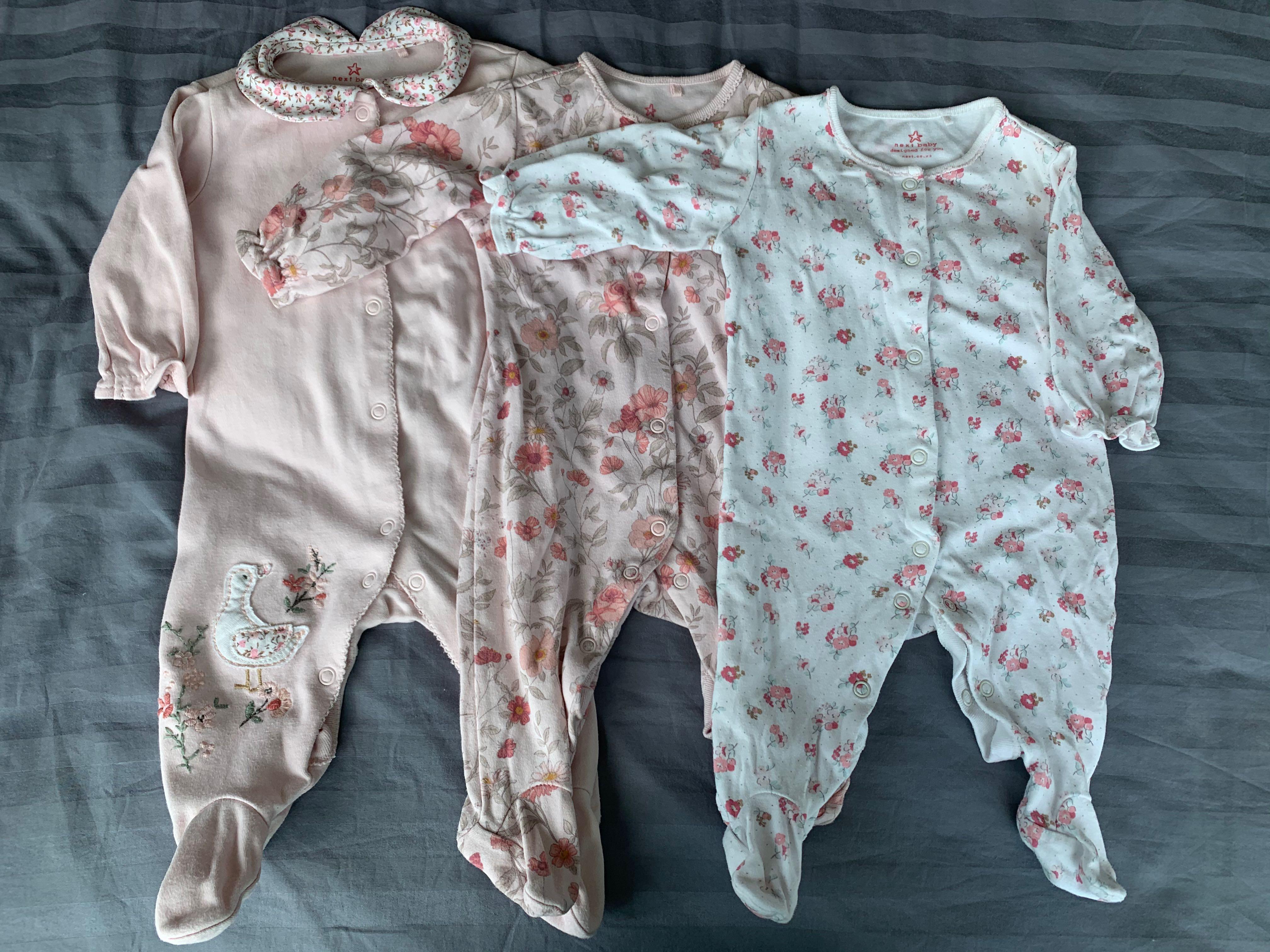 next baby girl sleepsuits