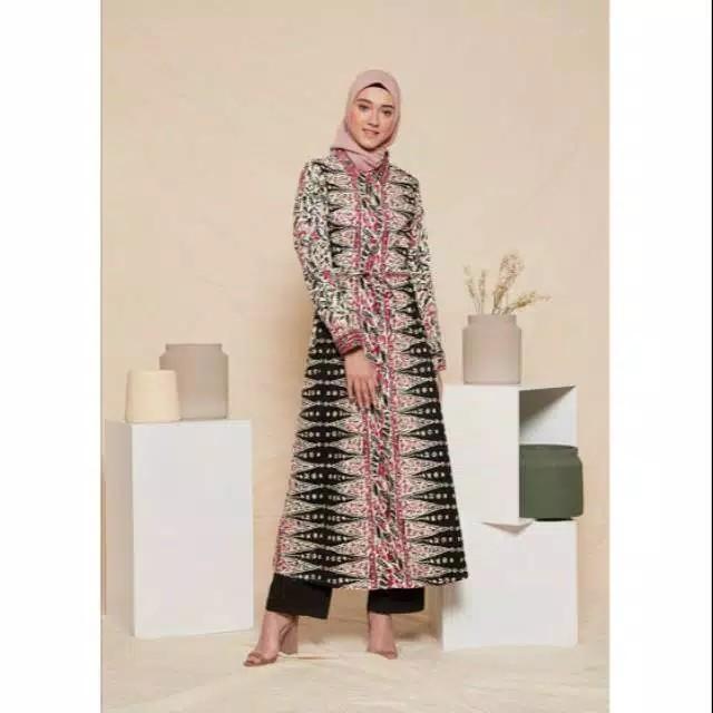 Nima 10456 Gamis Batik Modern Long Shirt Yl 01 Women S Fashion Muslimah Fashion On Carousell