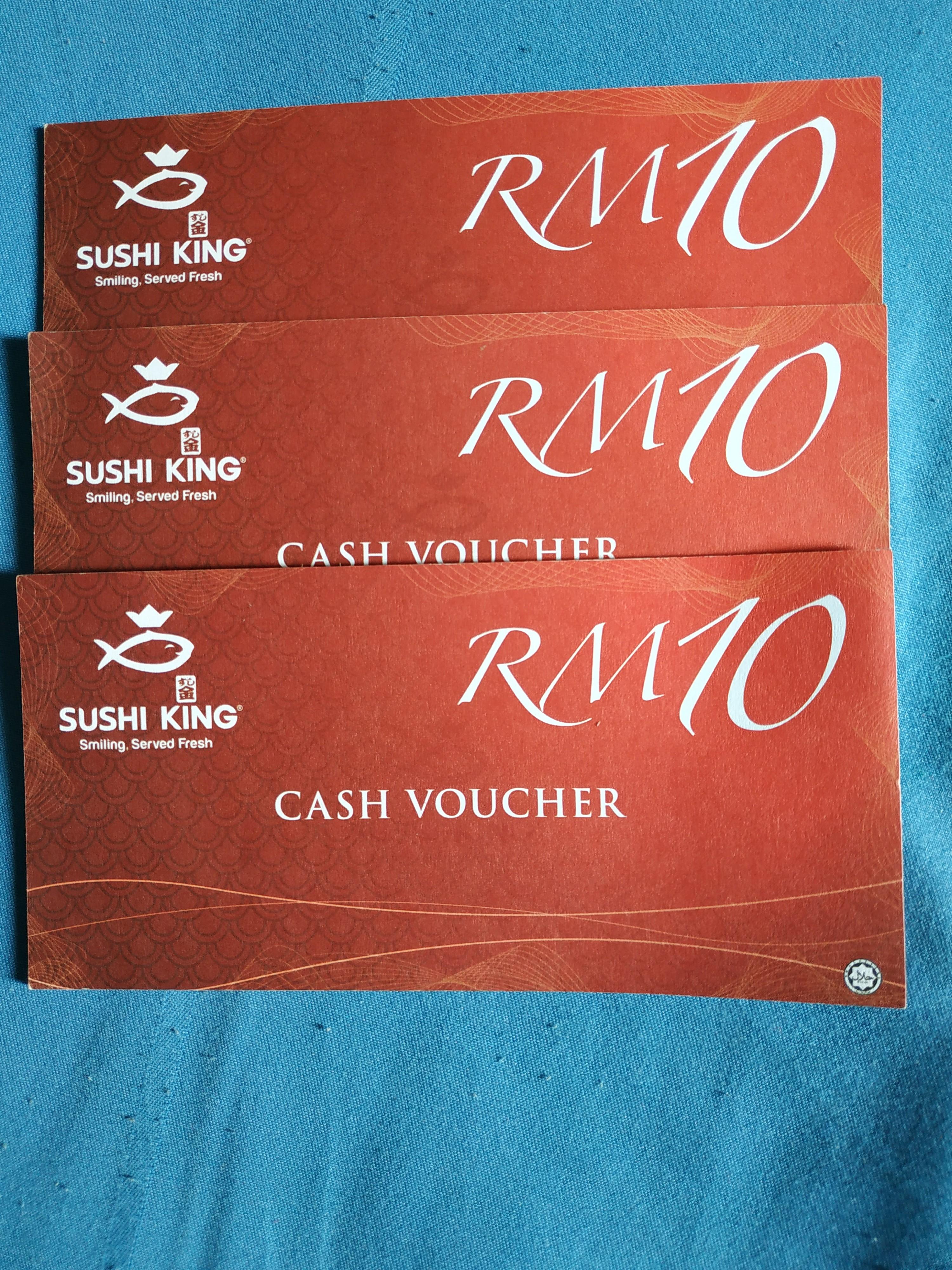 Pkp Offer Sushi King Cash Voucher Tickets Vouchers Gift Cards Vouchers On Carousell