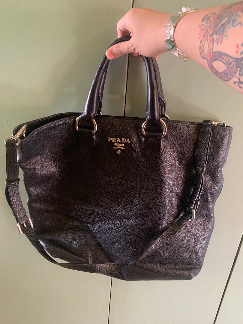 Prada 2way Leather Bag, Luxury, Bags 