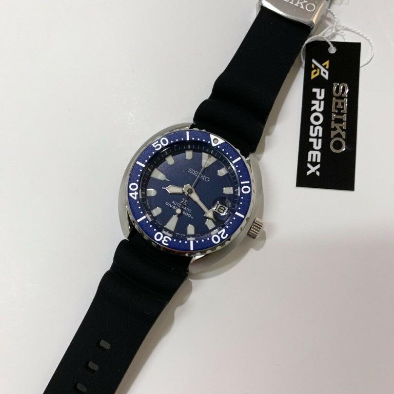 Seiko Mini Turtle Japan Made Prospex Automatic Diver Blue Dial Men ...