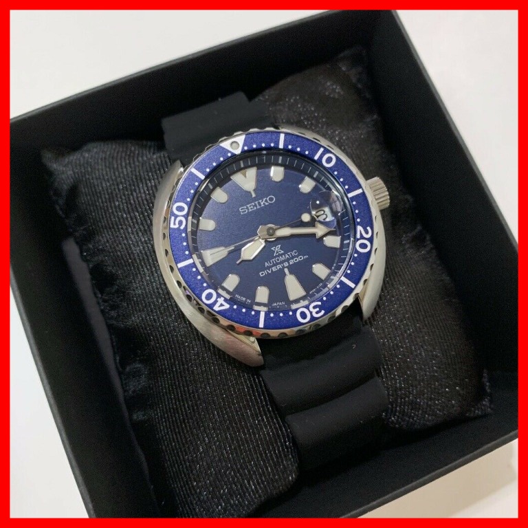 Seiko Mini Turtle Japan Made Prospex Automatic Diver Blue Dial Men ...