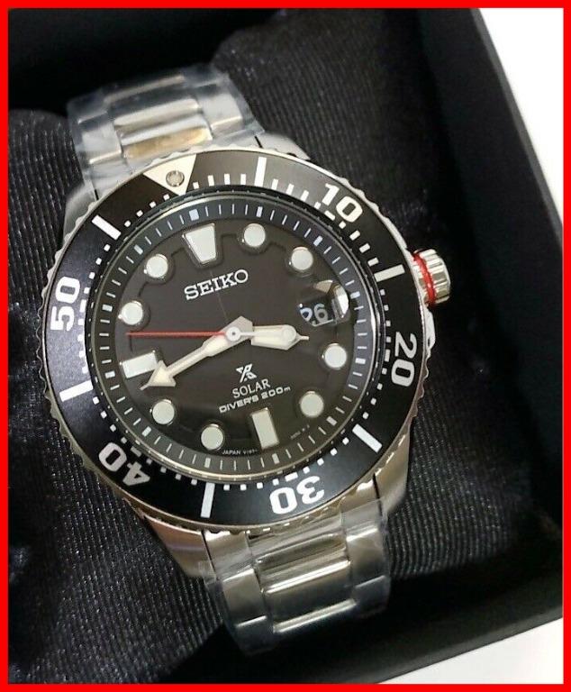 Seiko Prospex Solar Diver Japan Made 200M Water Resistant Black Dial Men  Watch, Men's Fashion, Watches & Accessories, Watches on Carousell