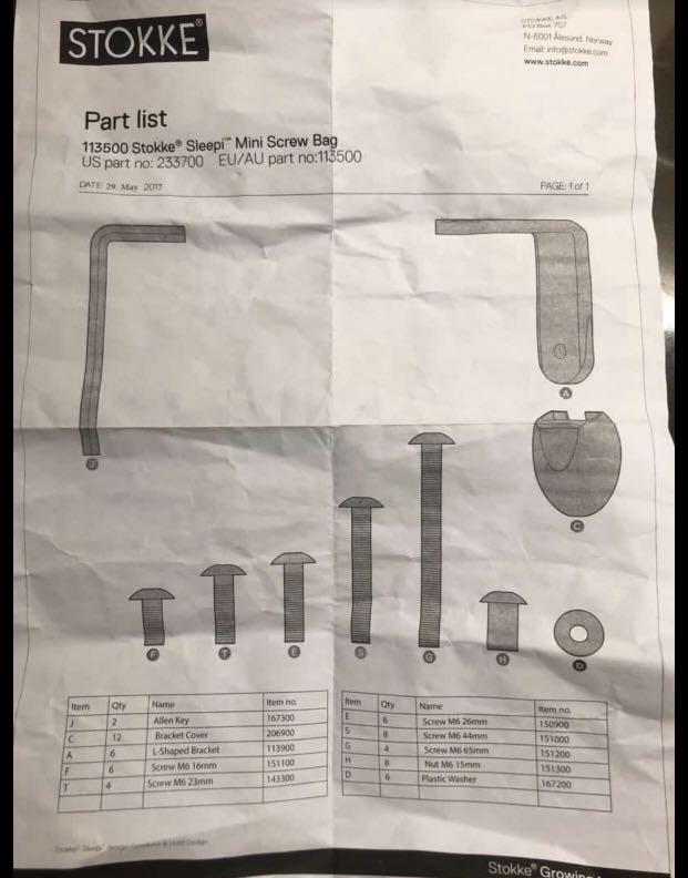 Stokke sleepi shop mini spare parts