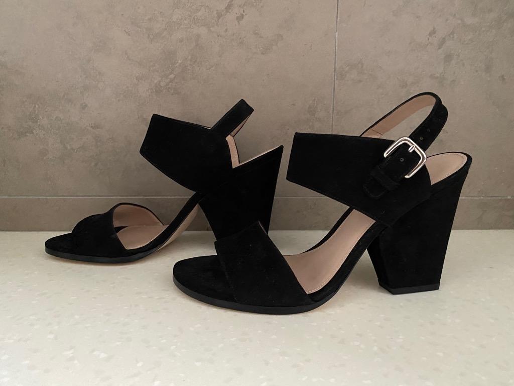 double strap sandals heel