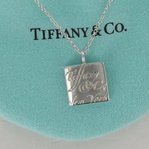 Tiffany square pendant necklace sale