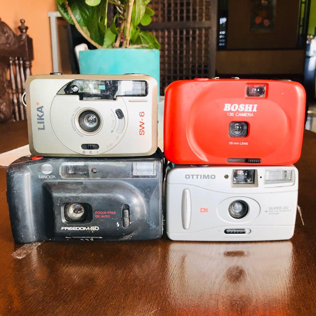 Vintage camera collectors item (Category: Cameras) located in Quezon City. Submitted by queerlady (Listing ID 1008506193, Image 2). Description: Rolfix franka vintage camera-price 2500 (SOLD) Yashica lynx 1000-price 2500(SOLD) Yashica electro 35-price 2500(SOLD) Nikon one touch-price 2000 Lika sw-6-price 500 Ottimo super 20-price 500 Minolta freedom 50-price 500 Boshi 135 camera-price 500 All items not tested if still working Some item needs clea