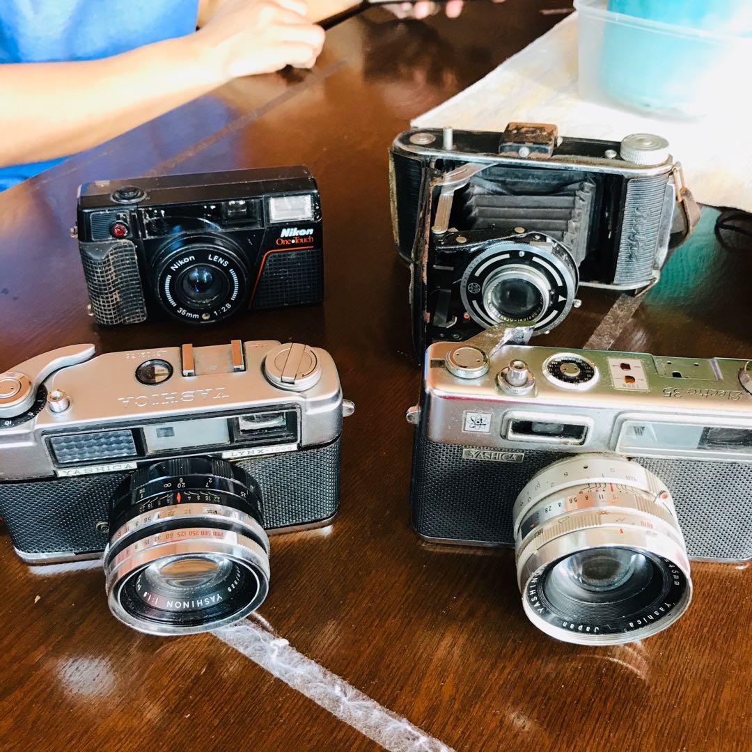 Vintage camera collectors item (Category: Cameras) located in Quezon City. Submitted by queerlady (Listing ID 1008506193, Image 1). Description: Rolfix franka vintage camera-price 2500 (SOLD) Yashica lynx 1000-price 2500(SOLD) Yashica electro 35-price 2500(SOLD) Nikon one touch-price 2000 Lika sw-6-price 500 Ottimo super 20-price 500 Minolta freedom 50-price 500 Boshi 135 camera-price 500 All items not tested if still working Some item needs clea