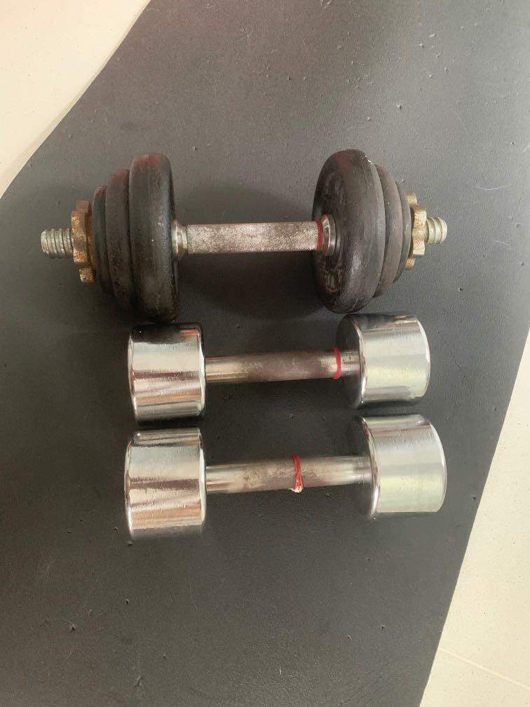 Weights 1 x 8.5kg 2 x 12 pounds