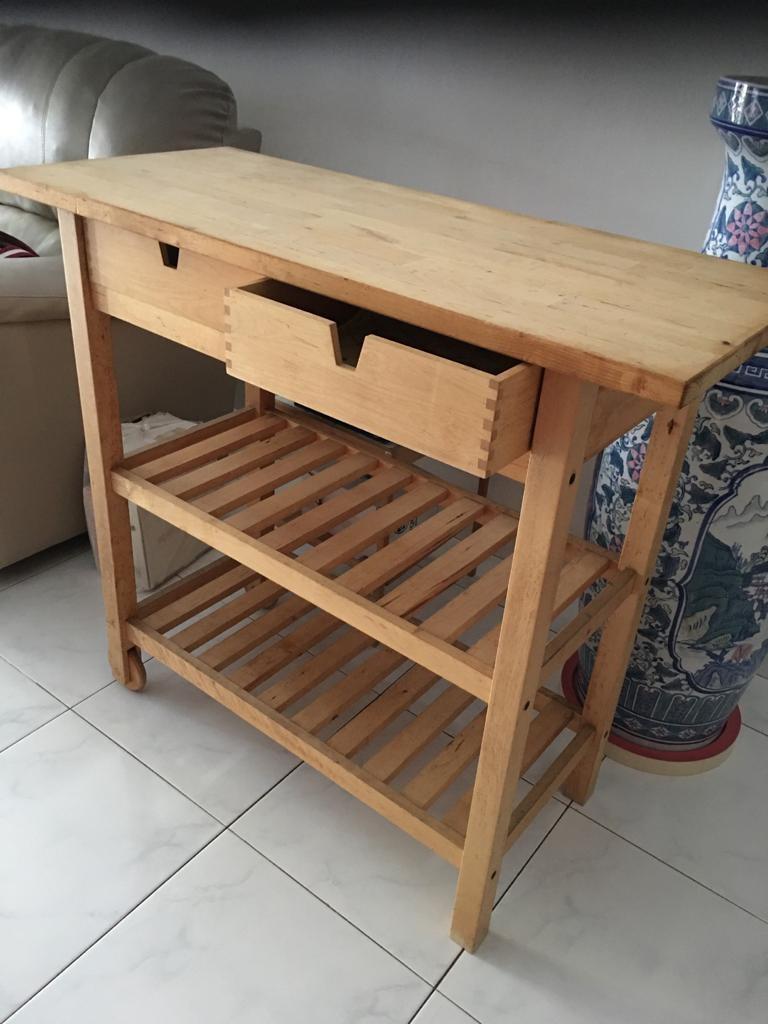 wooden push cart