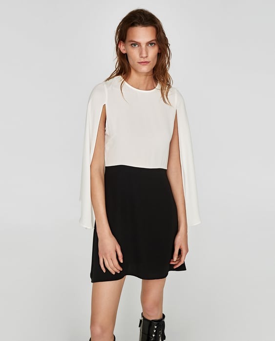 Black cape deals dress zara