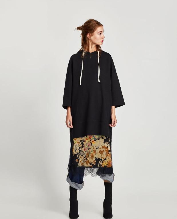 hoodie dress zara