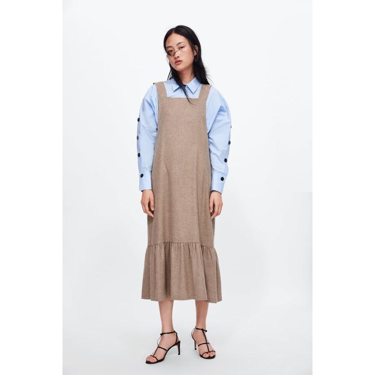 Camel 2025 pinafore dress
