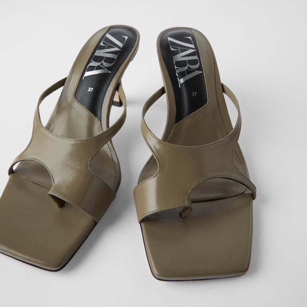 Zara square toe heels cheap