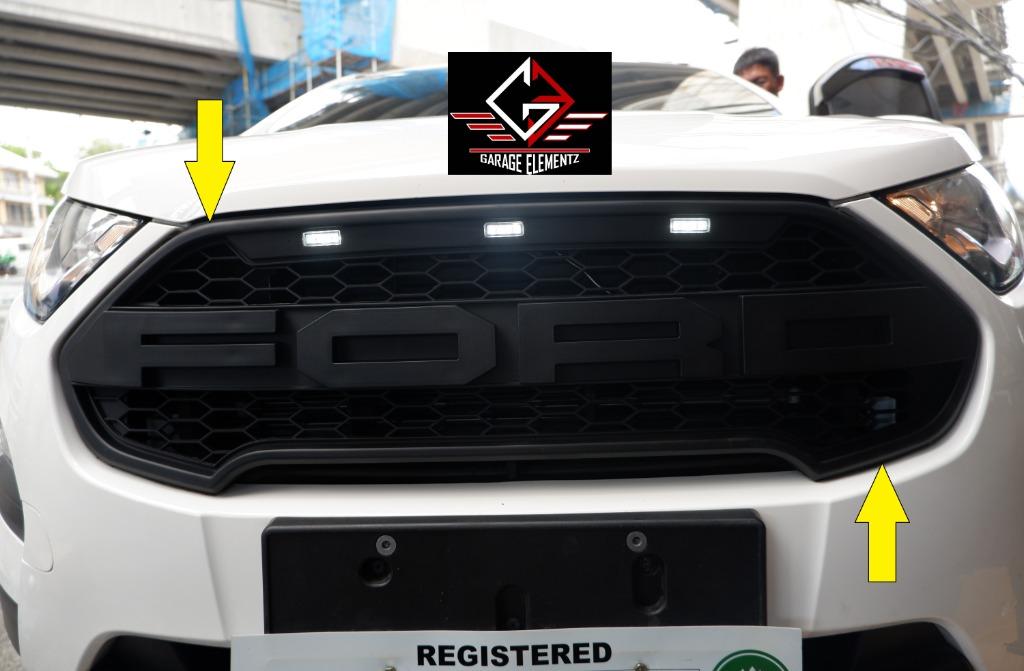 2019 to 2020 Ford Ecosport Raptor Front grill with led black, Car Parts