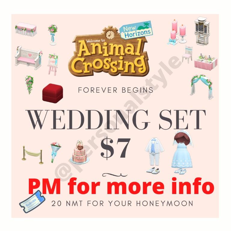 7 Animal Crossing Wedding Set, ACNH, Video Gaming, Gaming Accessories