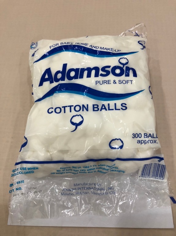 Adamson Cotton Balls 300's, Beauty & Personal Care, Oral Care on Carousell