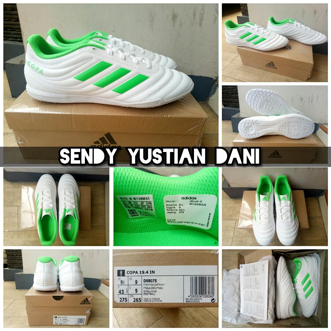Adidas Copa 19 4 In White D98075 Sepatu Futsal Original Olah Raga Perlengkapan Olahraga Lainnya Di Carousell