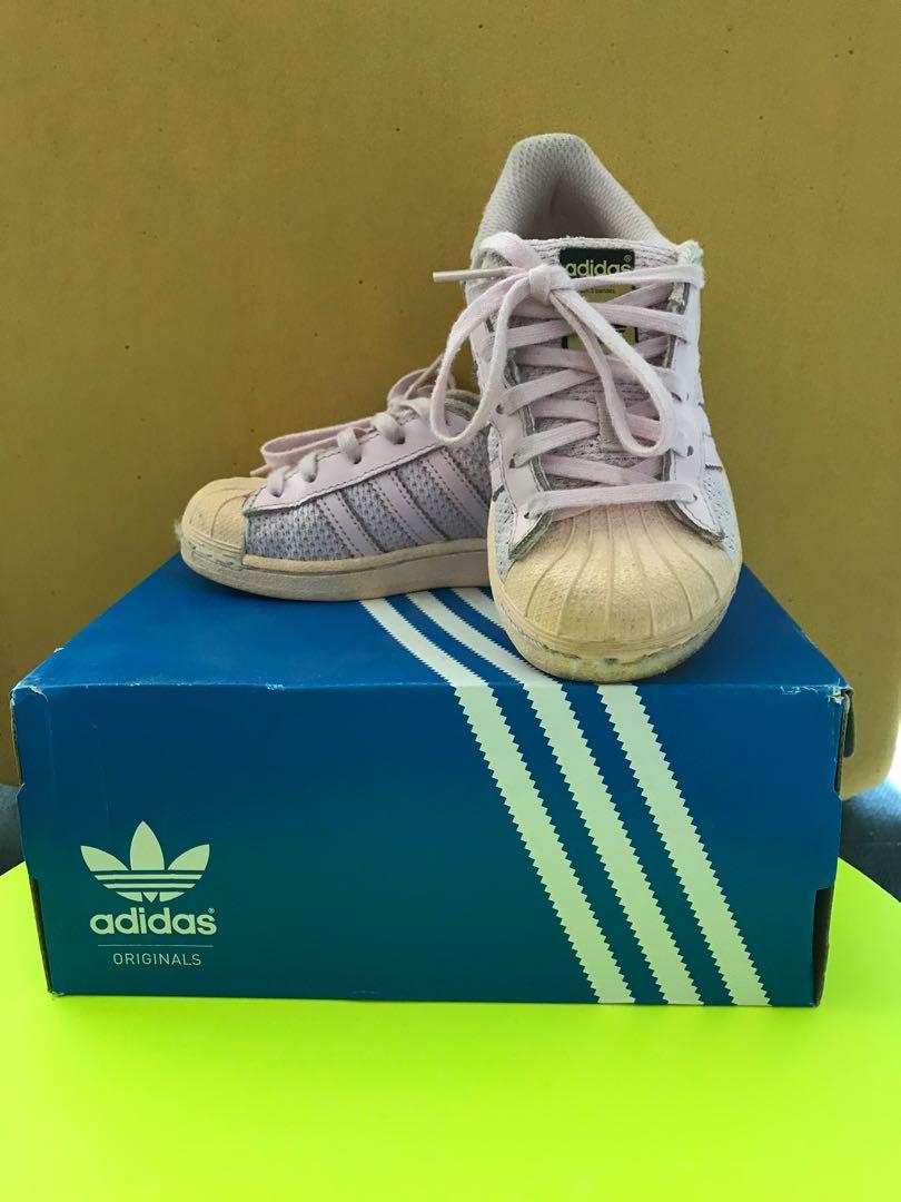 adidas superstar slip on kids Pink