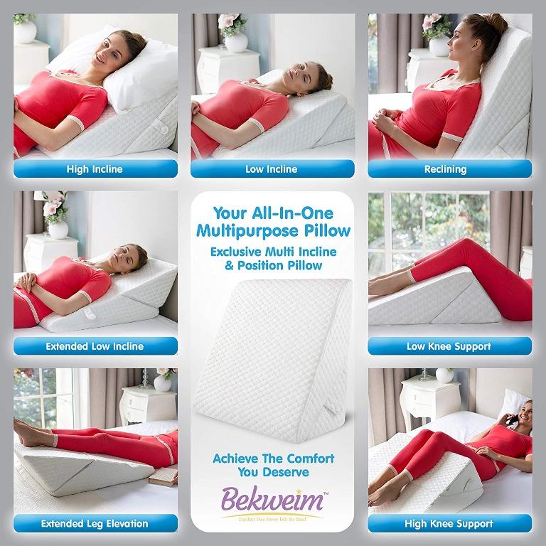 Adjustable Bed Wedge Pillow Exclusive 7 in 1 Incline and