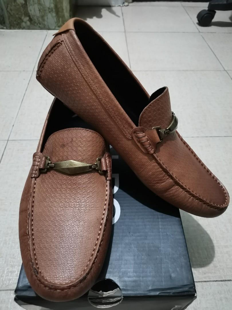 aldo mens leather loafers