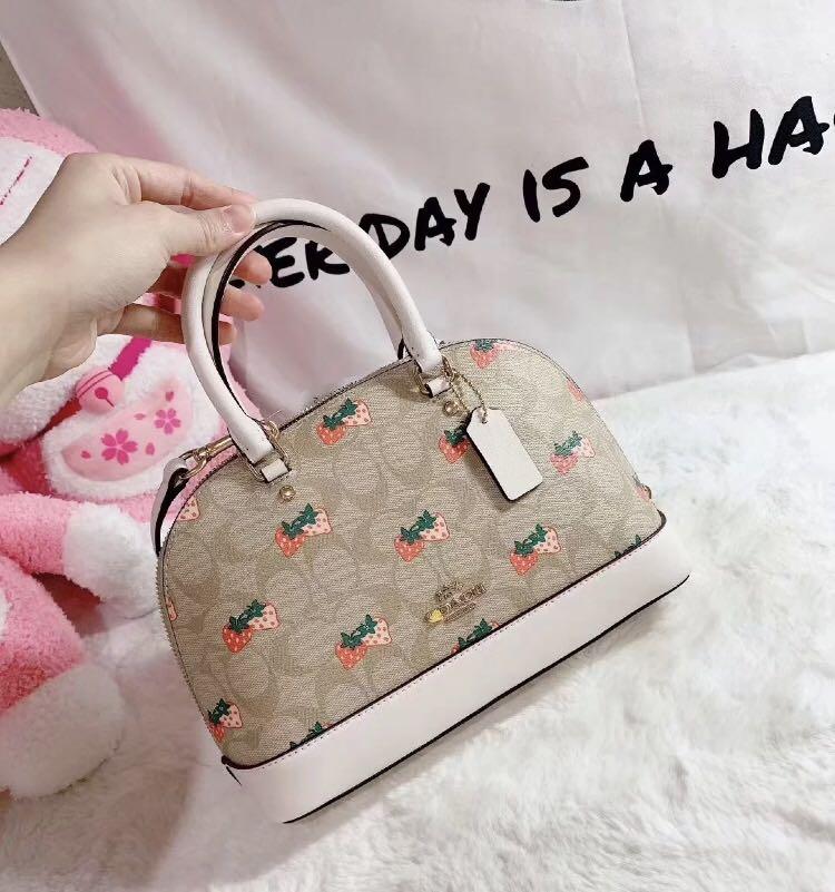 Authentic Coach Mini Sierra Satchel Strawberry Print