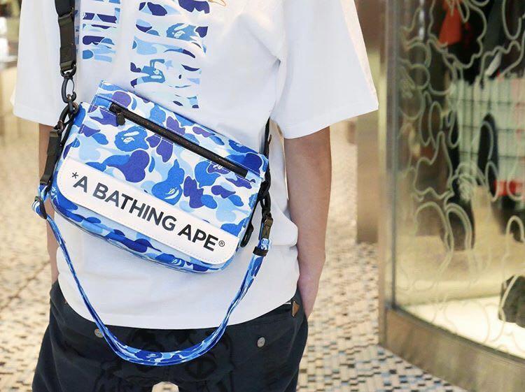 bape abc double strap bag
