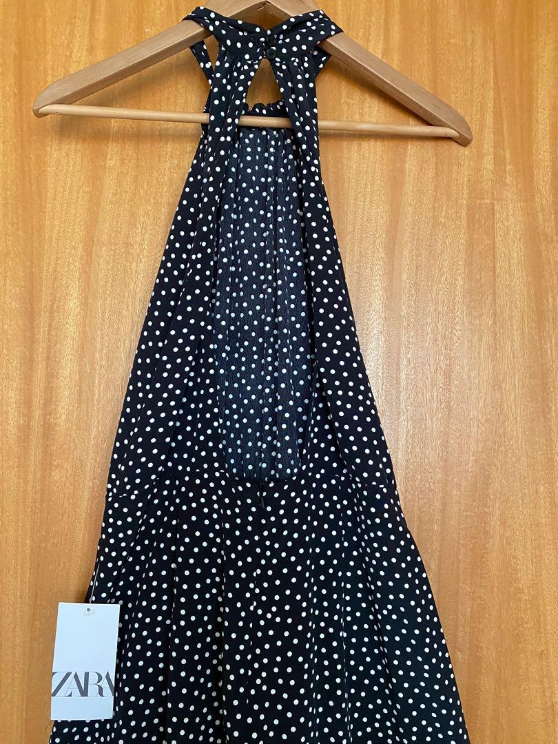 Zara Australia Zara Polka Dot Dress Blue Zara Polka Dot Midi Dress