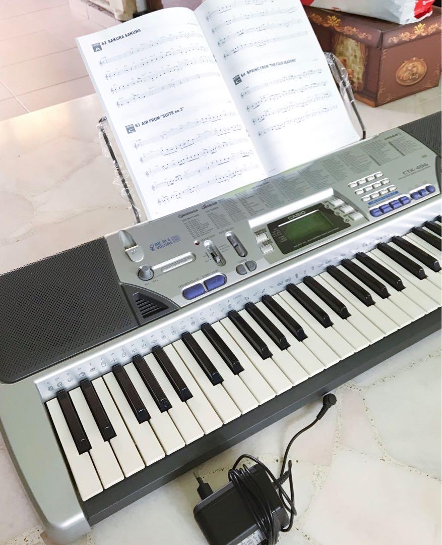 Casio CTK496 61Key Portable Piano Keyboard, Hobbies & Toys, Music