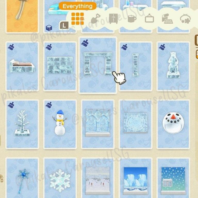 Complete Winter Set Animal Crossing Winter Diy Video Gaming Gaming Accessories In Game Products On Carousell