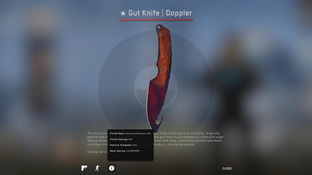 Csgo Gut Knife Doppler P2 Factory New Csgo Knives Csgo Knife Skin Toys Games Video Gaming In Game Products On Carousell
