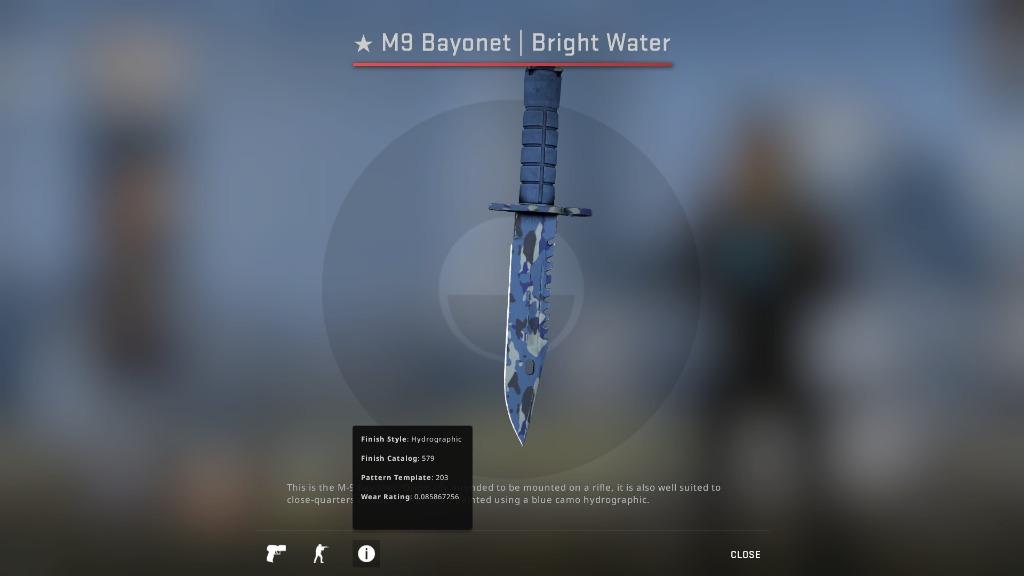 Csgo M9 Bayonet Bright Water Minimal Wear Csgo Knives Csgo Knife Skin Toys Games Video Gaming In Game Products On Carousell