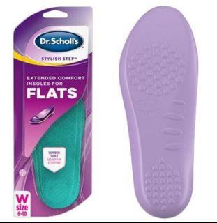 Dr. Scholl’s Extended Comfort Insoles For Flats with Foam Cushioning Foot Feet Arch Support Women Size 6-10