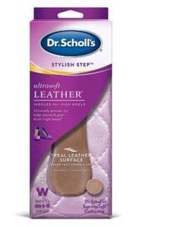 Dr. Scholl's Ultrasoft Leather Insoles with Foot Feet Massaging Gel for High Heels Women Size 6 -10